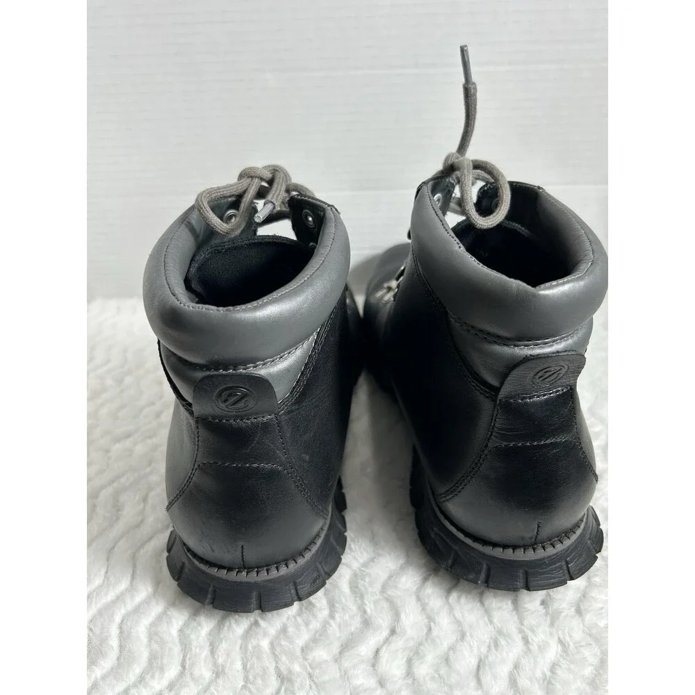 Cole Haan Boots Mens Size 12 Black ZEROGRAND Leather Lace Up Combat Ankle Hiker
